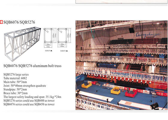 SQB5276 Heavy Durable Aluminum Square Lighting Box Truss Screw Truss