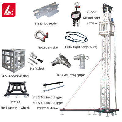 Custom Color Square Stage Roof Truss System for Lighting and Audio Equipment